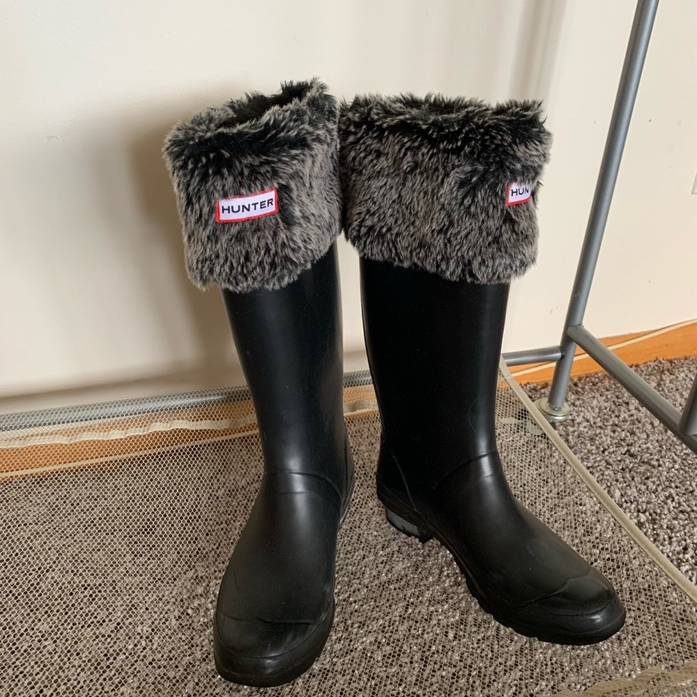 Hunter rain boots with inserts